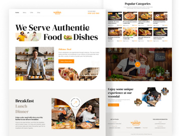 Restaurant landing page design preview picture