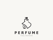 Perfume bottle logo design symbol can be used for business and cosmetic perfume shop template
