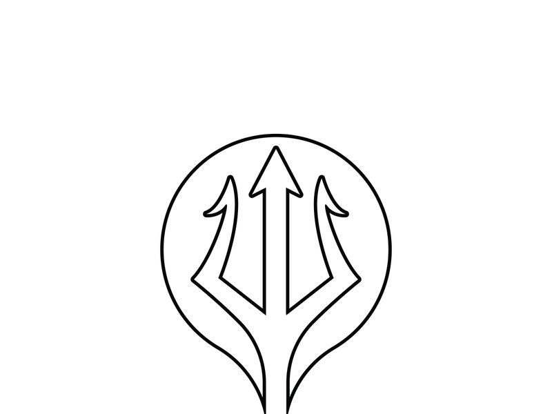 Trident Logo Template vector icon illustration design