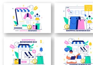 10 Shopping Reminder Day Illustration