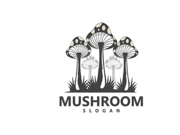 Mushroom Logo, Retro Minimalist Design preview picture