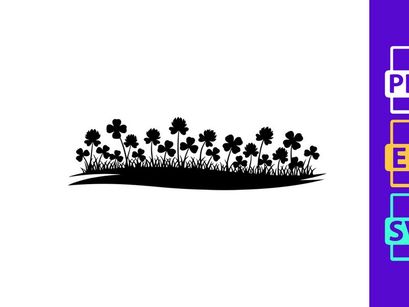 Clover Field Silhouette Border Design