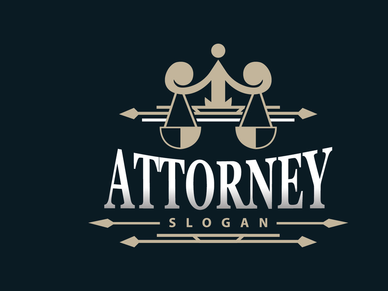 Lawyer Logo, Law Court Simple Design