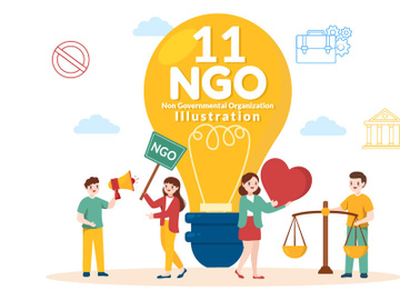 11 NGO or Non-Governmental Organization Illustration preview picture