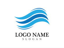 Wave beach vector illustration design logo