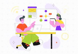 10 Online Collaboration Whiteboard Tools Illustration