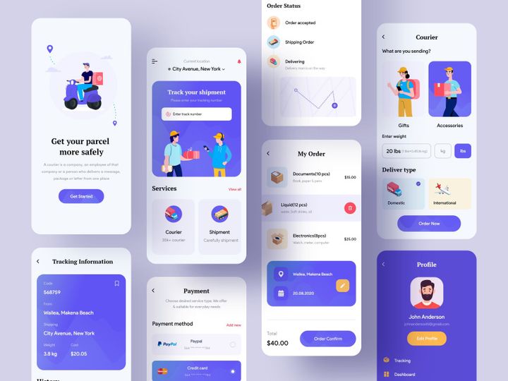 Courier Delivery Mobile Application Design