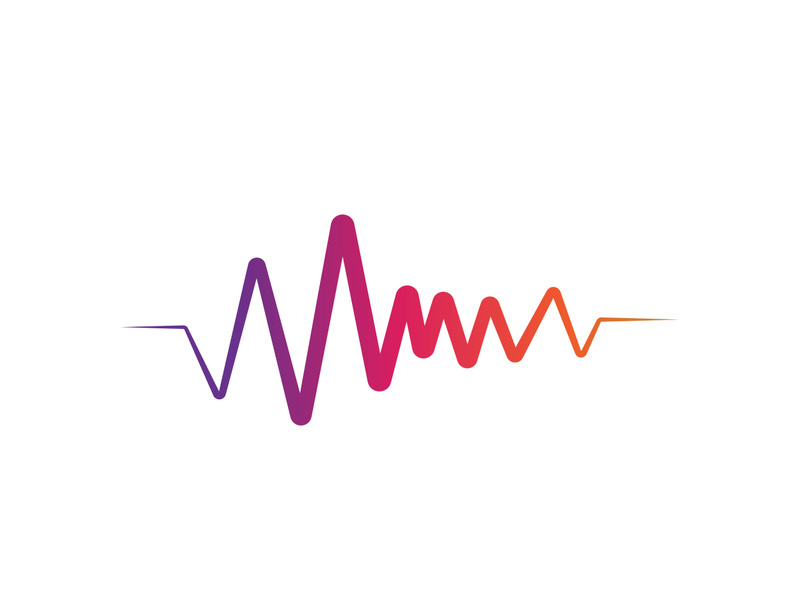 Sound waves vector illustration