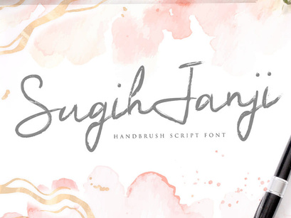 Sugih Janji - Handbrush Script Font