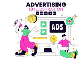 10 Advertising Vector Illustration preview picture