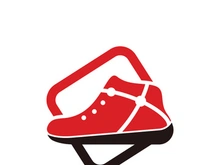 Icon shoe logo concept vector sneaker template shoes shop design