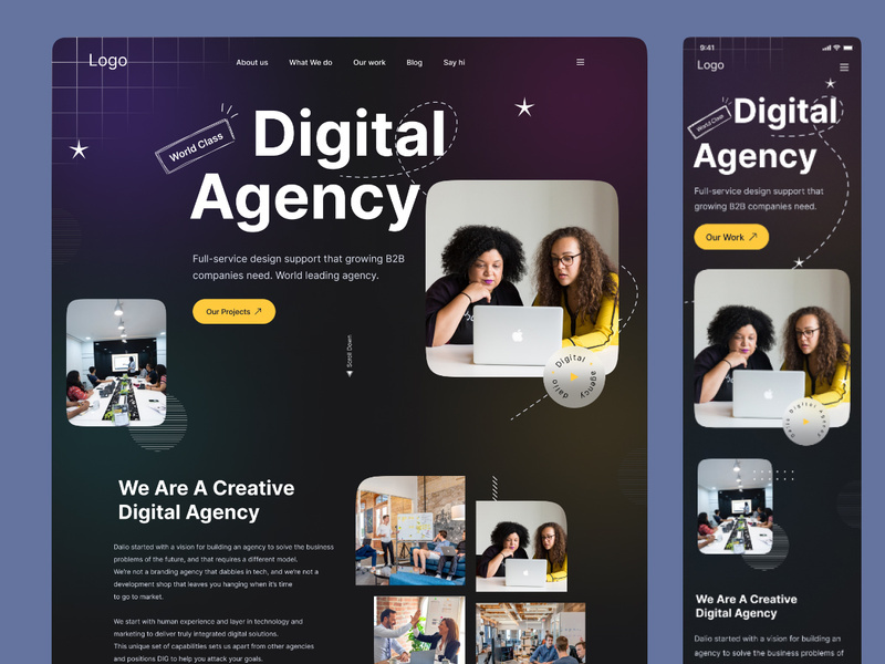 Digital Agency Website Landing Page Design