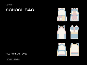 School Backpack Vector preview picture