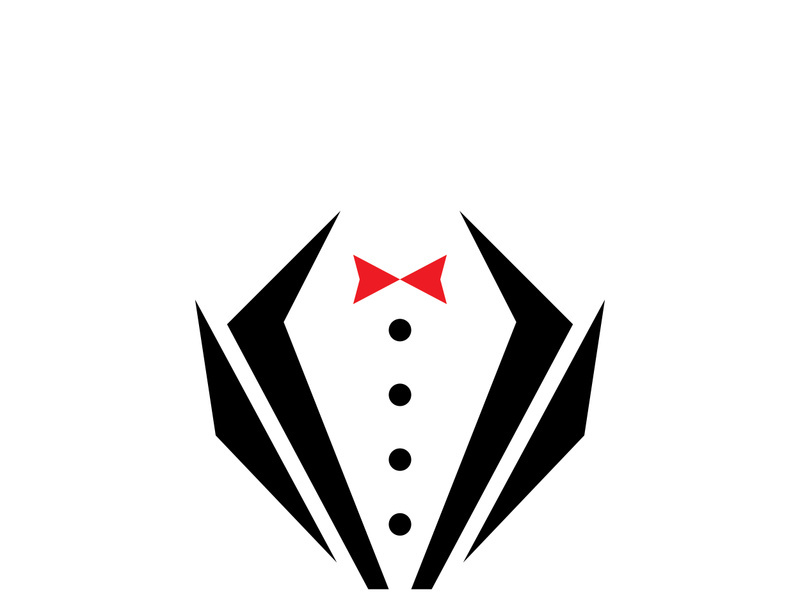 Tuxedo man logo and symbols template