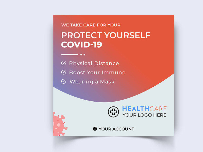 Corona Virus Awareness Social Media Post Template