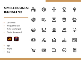 Simple Business Icon Set V2 preview picture