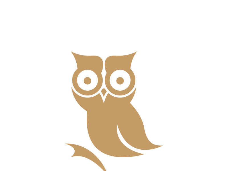Owl logo icon design animal and simple business abstract vector