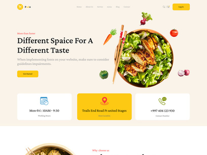 Fudo-Retaurent landing page design