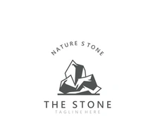 Stone logo template design simple elegant product brand natural element