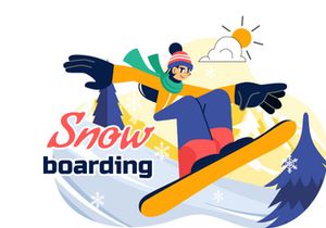 10 Snowboarding Sport Illustration