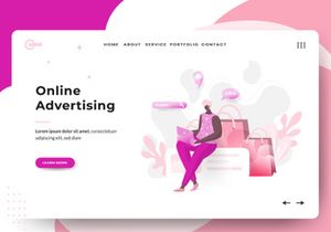 Business Online sets Illustration