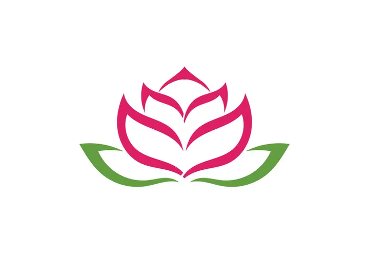 Lotus flower health meditation logo symbol