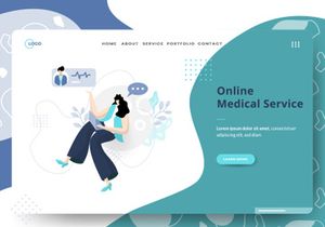 Medical Online sets Illustration