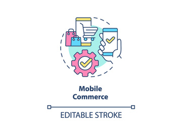 Mobile commerce concept icon preview picture