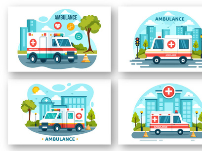 10 Ambulance Car Illustration