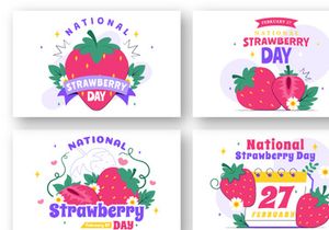 10 National Strawberry Day Illustration