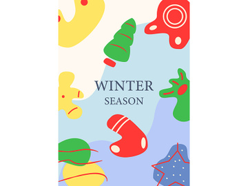 Seasonal festive holiday abstract poster template preview picture