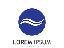 Ocean water wave wave logo design.