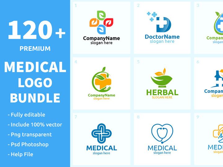 120+ Medical Logo Bundle