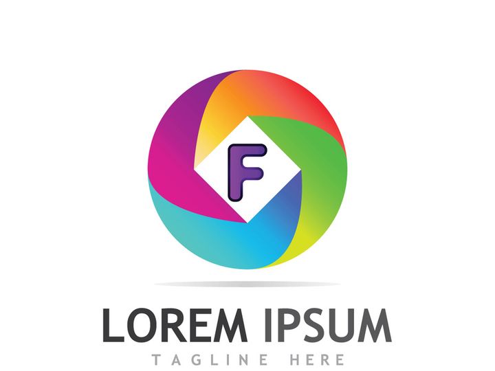 Modern F initial letter logo.