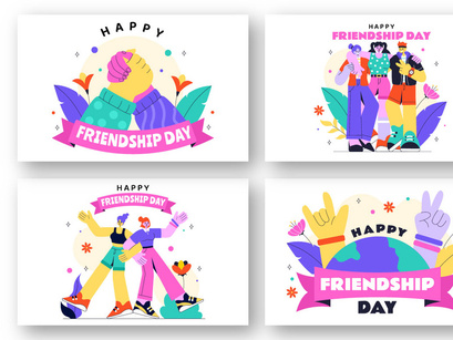 10 Happy Friendship Day Illustration