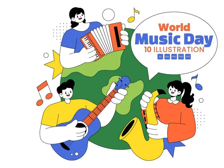 10 World Music Day Illustration