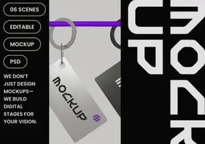Keychain Tag Mockup