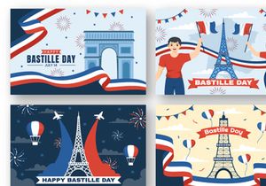 16 Happy Bastille Day Illustration