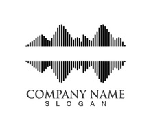 Sound waves vector illustration design template