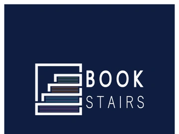 book stairs logo, or library for bookstores, book companies, publishers, encyclopedias, libraries, education, digital books, vectors preview picture