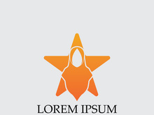 Hijab logo black background vector