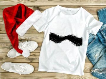 A black fuzzy caterpillar like creature on a white background preview picture