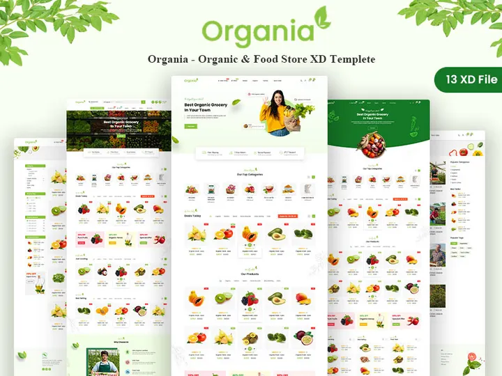 Organia - Organic & Food Store XD Templete preview picture
