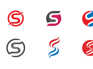 S logo initial company name preview picture
