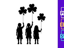 Family holding balloon flowers outdoor celebration silhouette joy