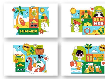 10 Summer Vacation Illustration