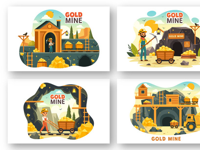 10 Gold Mine Illustration