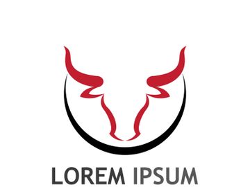 Vintage bull head horns logo preview picture