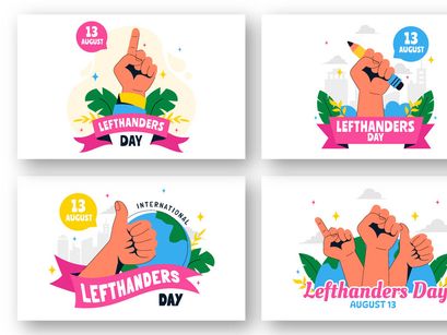 10 Happy Left Handers Day Illustration
