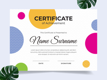 Modern certificate design template preview picture